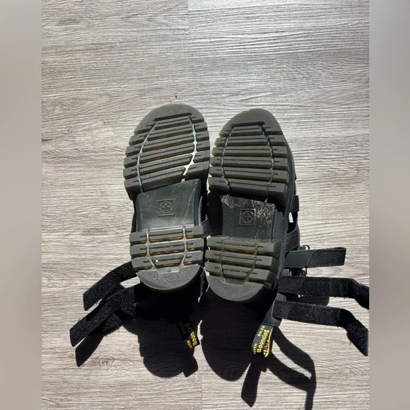 Dr Martens Ricki gladiator Black Nappa Sandals - Picture 11 of 12